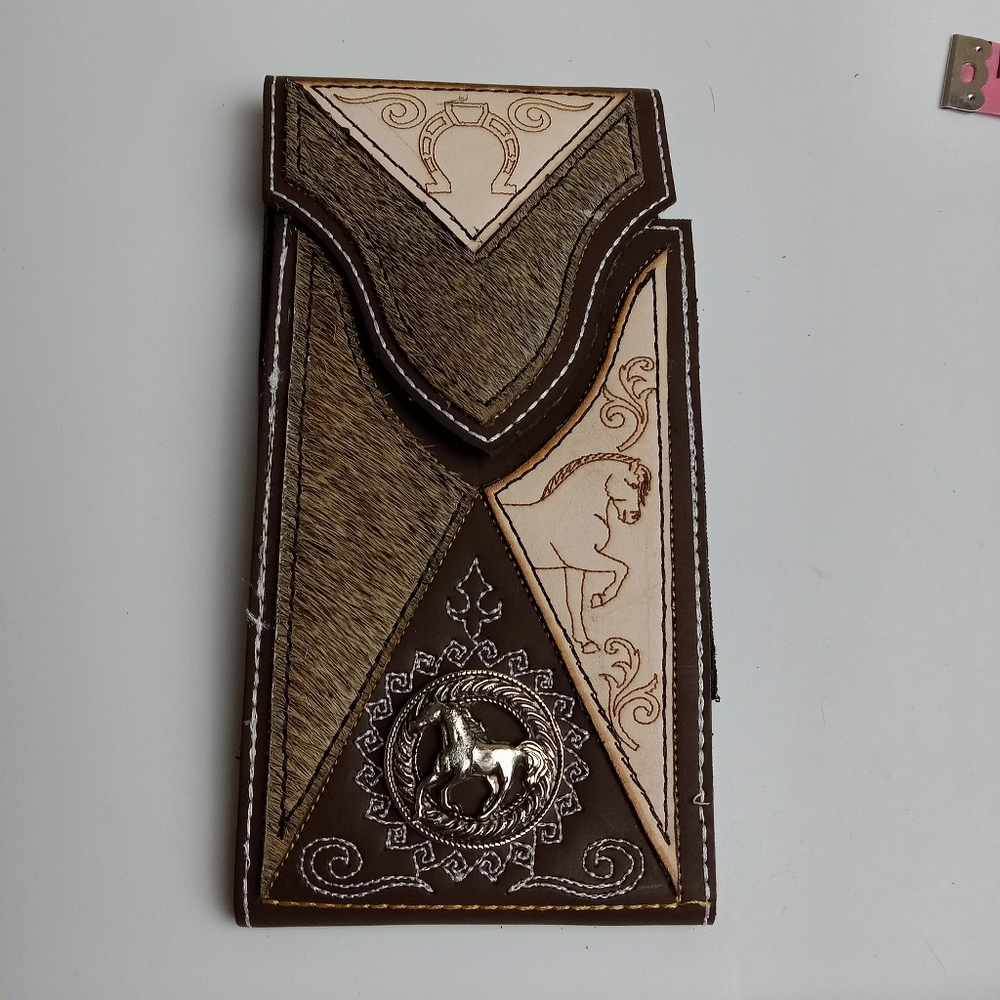 WESTERN LEATHER CELL PHONE CASE, FUNDA VAQUERA DE CUERO COWBOY‎ RODEO PHONE CASE